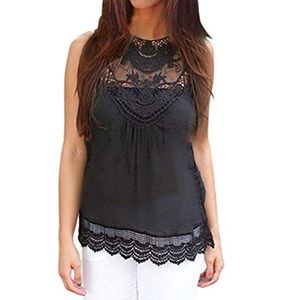 🕷🕸black lace tank-NWT-size L-fits like M🕸🕷